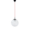 Lampa wisząca Modern lata 70 szklany klosz