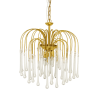 Lampa wisząca w stylu Paolo Venini z transparentnymi soplami