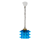 Turkusowa lampa wisząca vintage z lat 70