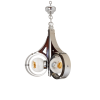 Lampa wisząca Mazzega Murano, Włochy, lata 70 – chrom i szkło artystyczne