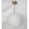 mid century modern pendant brass glass globe