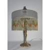 Lampa stołowa retro z mosiężną podstawą