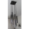Szczegóły chromowanej lampy wiszącej 6x E14