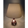 szklana lampa nocna z klasycznym abażurem