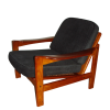 Fotel teak Danish design z lat 60. – widok z przodu pod kątem