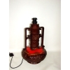 Lampa podłogowa retro – zbliżenie na klosz