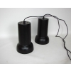 Czarne modernistyczne klosze lamp wiszących
