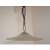 Lampa vintage z chromowanego metalu i szkła matowego