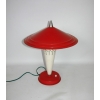 Metalowa lampa retro – detal klosza i podstawy