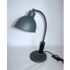 Designerska lampa MOLITOR z lat 30. – ciemnoszara, metalowa, z podstawą