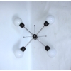 Lampa wisząca Modern z lat 70. widok z góry – pięcioramienna forma, metal i szkło