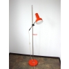 Lampa podłogowa z lat 70., metalowa z aluminiowym kloszem