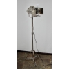 Vintage lampa podłogowa loft, niklowane wykończenie, unikatowy design