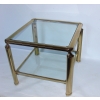 Modern brass glass table