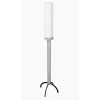 Lampa podłogowa z lat 80. wykonana z metalu i szkła