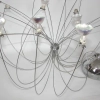 lampa wisząca pająk stal chromowana retro