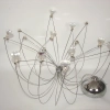 spider lamp chrome 16 lights 80s design