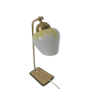 Lampka Mid Century z lat 60. wykonana z mosiądzu i szkła