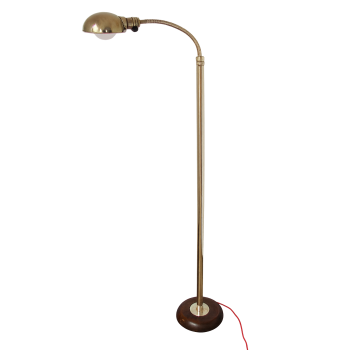 lampa podłogowa Art Deco z lat 30. z mosiądzu niklowanego