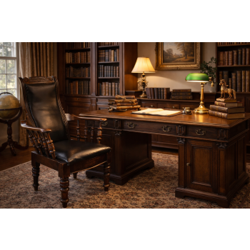 Antyczny fotel do gabinetu – aranżacja wnętrza