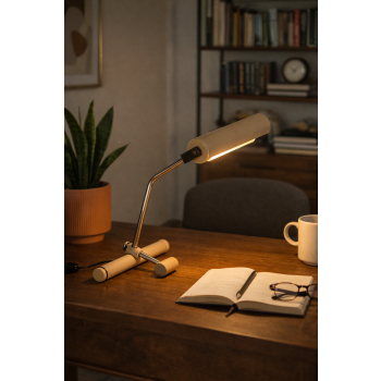 lampa vintage z regulowanym ramieniem