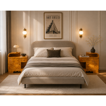 Szafki nocne Art Déco fornirowane brzozą