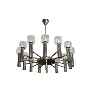 żyrandol chromowany mosiądz