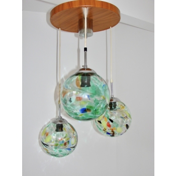 lampa dekoracyjna w stylu retro trzy źródła światła