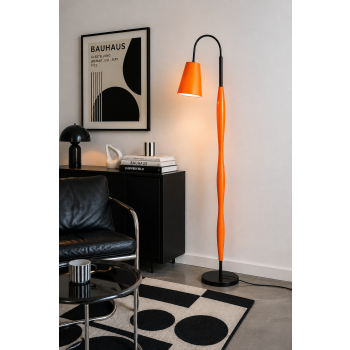 Designerska lampa podłogowa vintage.