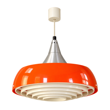 Pomarańczowa lampa wisząca lata 70