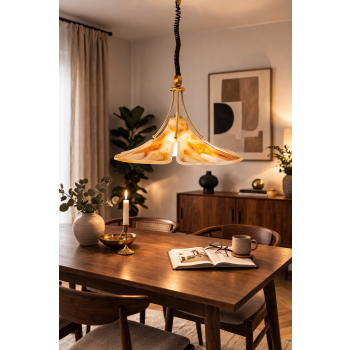 Lampa mosiężna vintage 60 cm