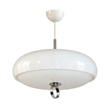 Lampa wisząca Guzzini lata 70 biała