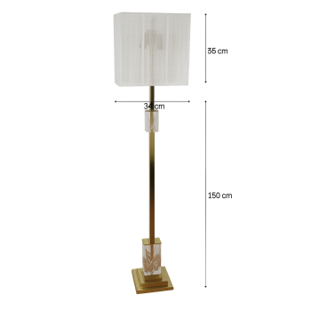 Lampa podłogowa Nachtmann Leuchten z lat 70 – widok całości