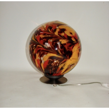 szklana kula lampka nocna vintage