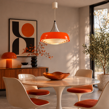 Lampa retro pomarańczowa lata 70