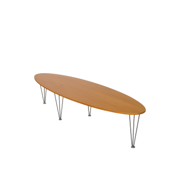 Ława z lat 80 metal i fornir dębowy