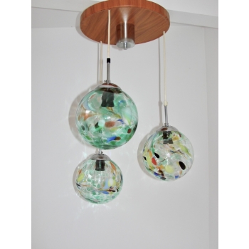 lampa sufitowa vintage szkło i tworzywo