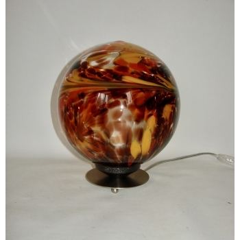 lampka nocna modern szkło i metal