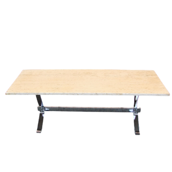 Ława kawowa z trawertynu lata 70 – widok z przodu