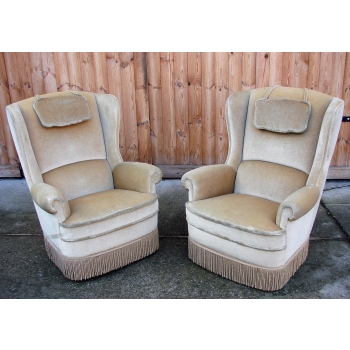 Stylowa para foteli retro do salonu i gabinetu