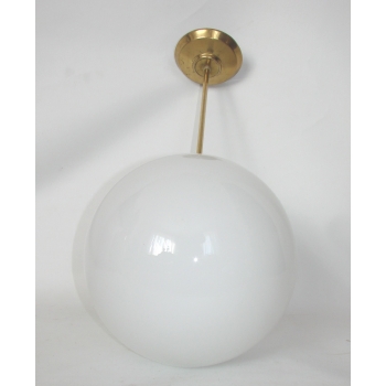 lampa wisząca szkło mleczne kula 25 cm