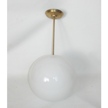 lampa retro mosiężna z kloszem kulistym