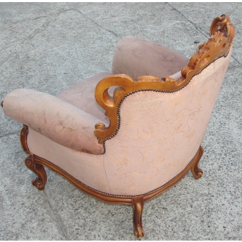 elegancki fotel vintage pikowane oparcie