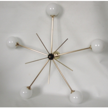 lampa sputnik vintage 5 kul szklanych