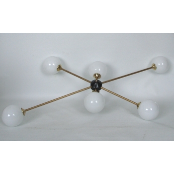 Vintage lampa sufitowa Stilnovo brass