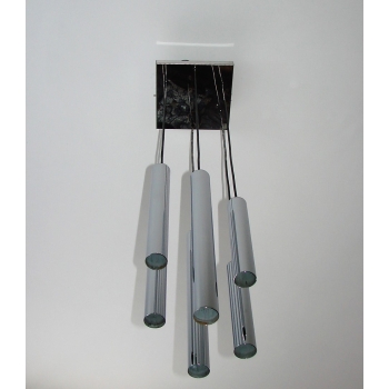 Lampa wisząca chromowana do wysokich wnętrz