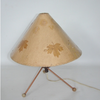 Oryginalna lampka vintage DRUKOV stal i drewno
