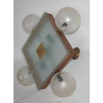 Oryginalna lampa sufitowa retro zachowana w dobrym stanie