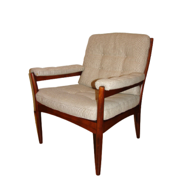 Fotel vintage G.Möbel z lat 70. w stylu skandynawskim