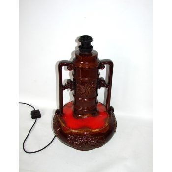 Lampa vintage – detal ceramicznej podstawy